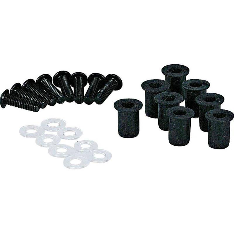 Hashiru Verkleidungs Pressschrauben Set – 8er-Pack – M5x0,8 – Edelstahl/Alu – Mit Kunststoff-Unterlegscheiben neutral von Hashiru