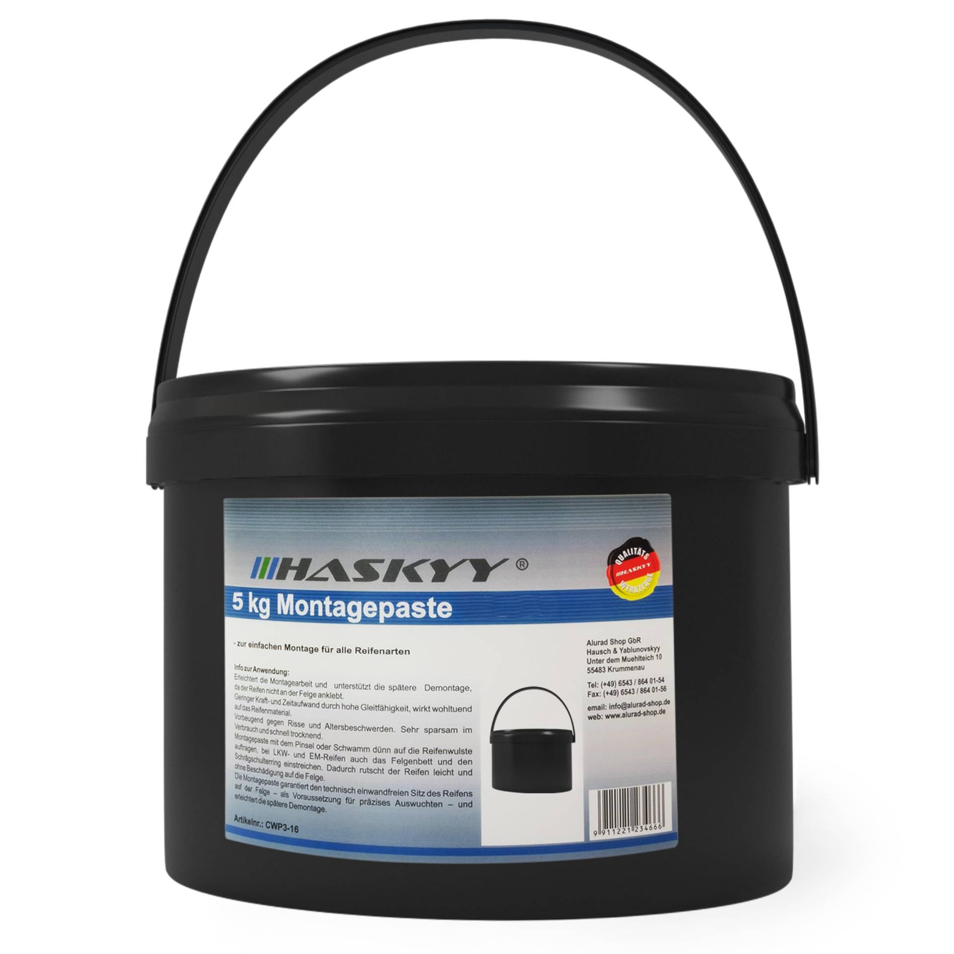 5KG SCHWARZ Reifenmontagepaste Reifenmontierpaste Montagepaste Montagewax Reifenontagewax Reifen von HASKYY