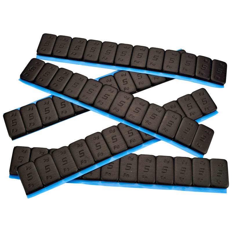 7 Auswuchtgewichte SCHWARZ 12x5g I Klebegewichte Stahlgewichte Kleberiegel 60g mit ABRISSKANTE I verzinkt & kunststoffbeschichtet 0,42KG SCHWARZ 5gx12 von HASKYY