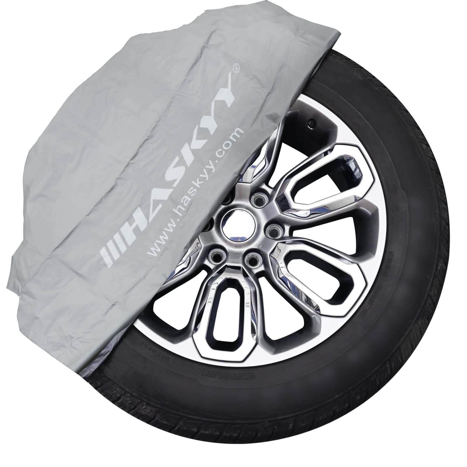 Haskyy Reifentaschen-Set Reifenschutzhülle 4-teilig für sauberen Transport - Premium Reifentüten Set zur Reifen Aufbewahrung und Lagerung - GRAU von Haskyy