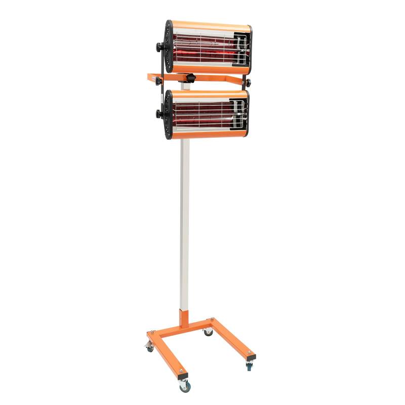 2x1000W Lacktrockner Infrarot Lackhärtungslampe Backlampe Mobile Karosseriereparatur Lacktrockner mit Halterung für Autolackierkabinen lokale Lacktrocknung Spachteltrocknung (Länge des Stromkabels 3m) von HauTour