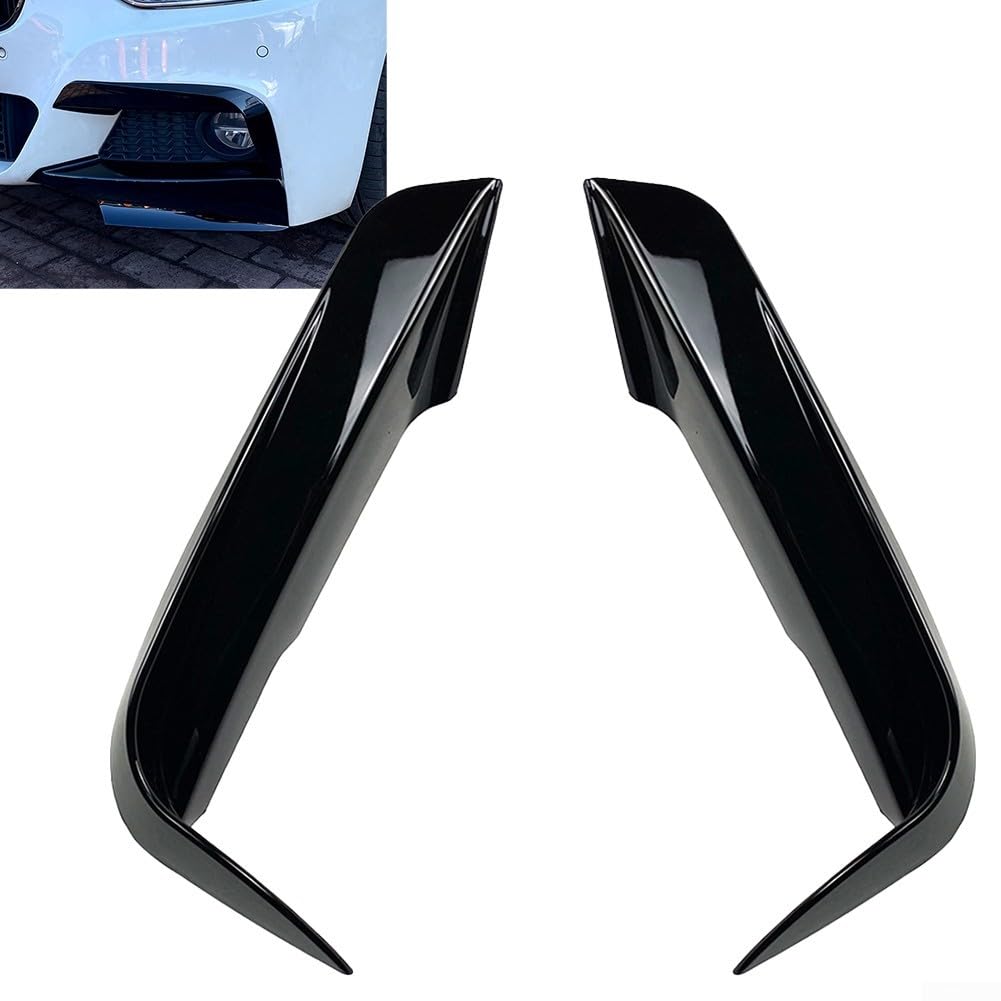 HavenDomicile Für BMW 3er F30 F31 M Sport Frontstoßstange Splitter Lippe Canards Glänzend Schwarz ABS 2012-2019 von HavenDomicile