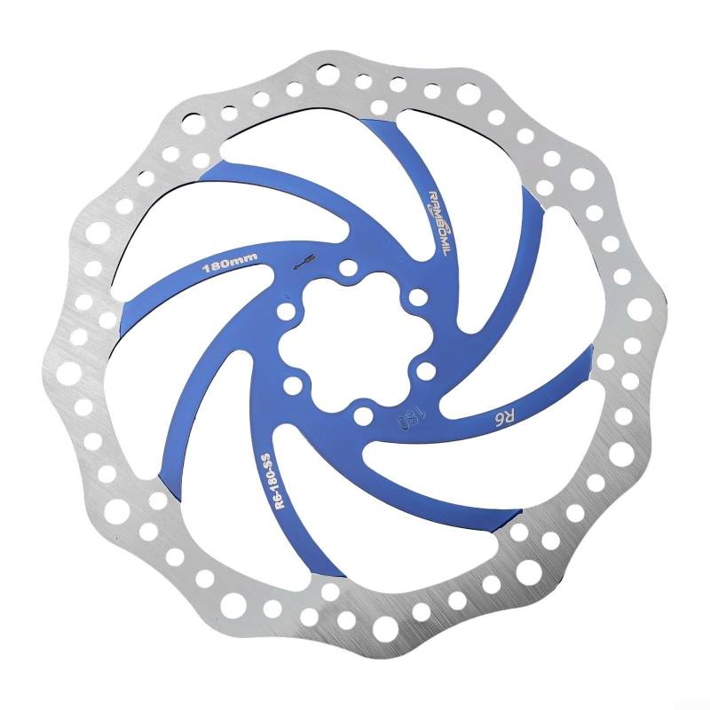 Schwimmende Fahrradbremsen von For Rotor, perfekte Passform für Modelle von 160 bis 203 mm Größe (Blau 180) von HavenDomicile