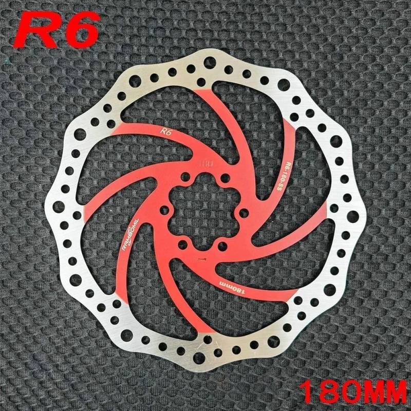 Schwimmende Scheibenbremsen für Fahrräder, von For Rotor, perfekte Passform für Modelle von 160 bis 203 mm Größe (Rot 180) von HavenDomicile