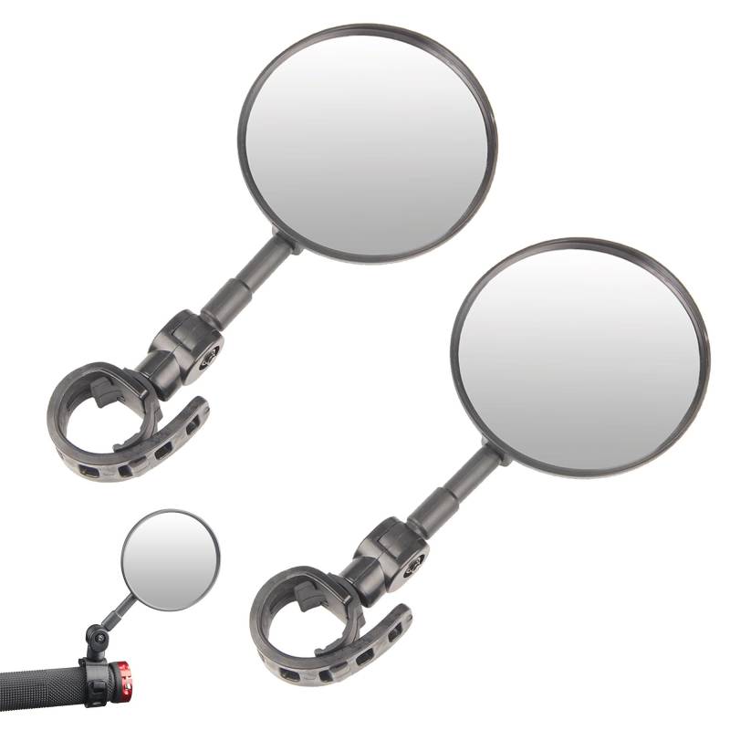 Hayaww 2 pcs 10 cm Fahrradspiegel für Lenker 15-35 mm 360° Verstellbar Klappbare Fahrradrückspiegel Lenkerendspiegel Fahrrad Rückspiegel Lenker Rückspiegel Fahrrad E-Bike Mountainbike Rennrad von Hayaww