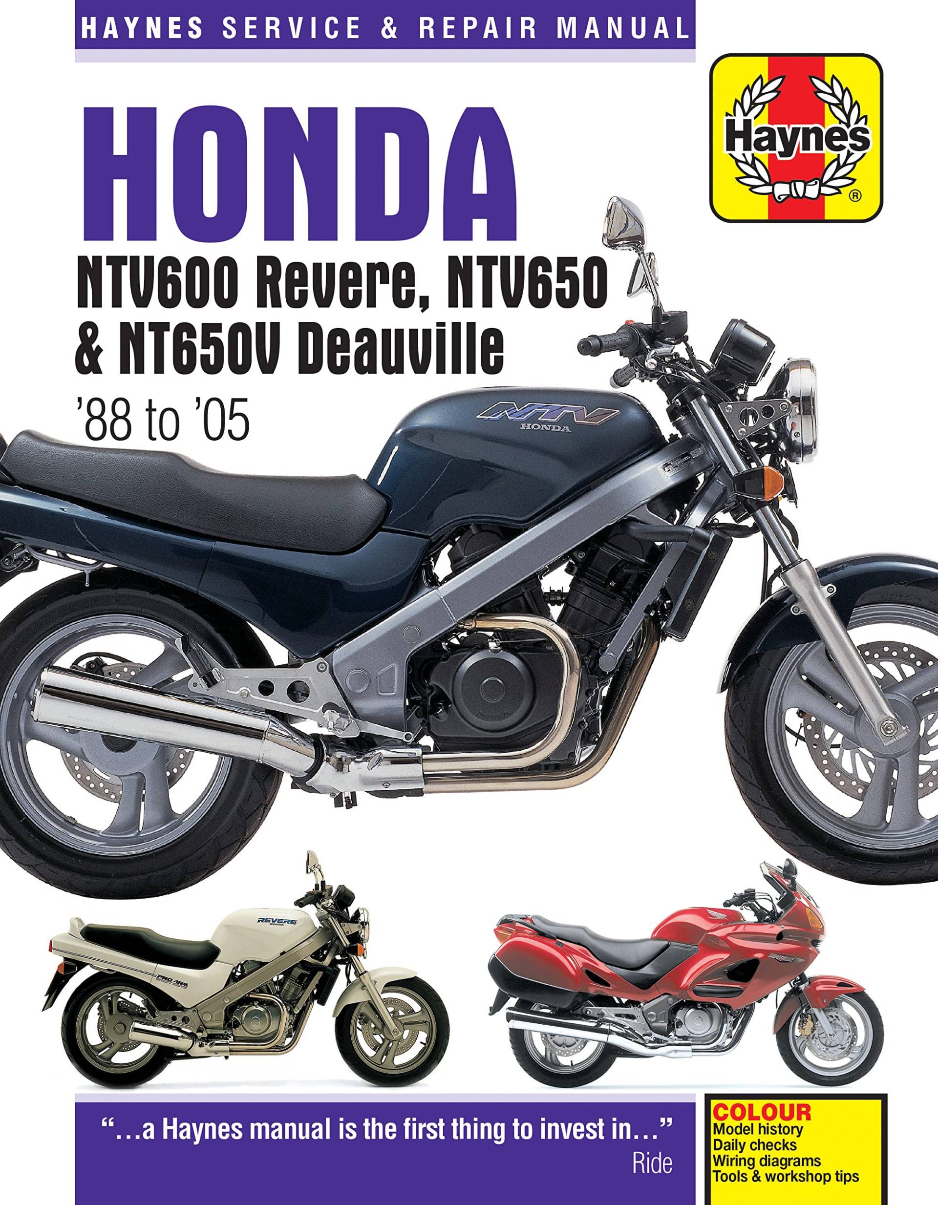 Honda NTV600 Revere, NTV650 & NTV650V Deauville '88 to '05: 88-05 (Haynes Service & Repair Manual) von Haynes Group