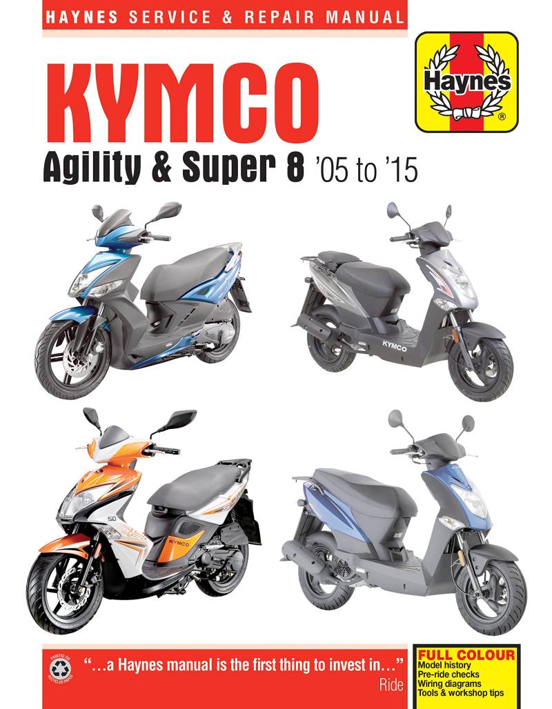 Kymco Agility & Super 8 Scooters (05 - 15): Service and Repair Manual (Haynes) von Haynes Manuals N. America, Inc.