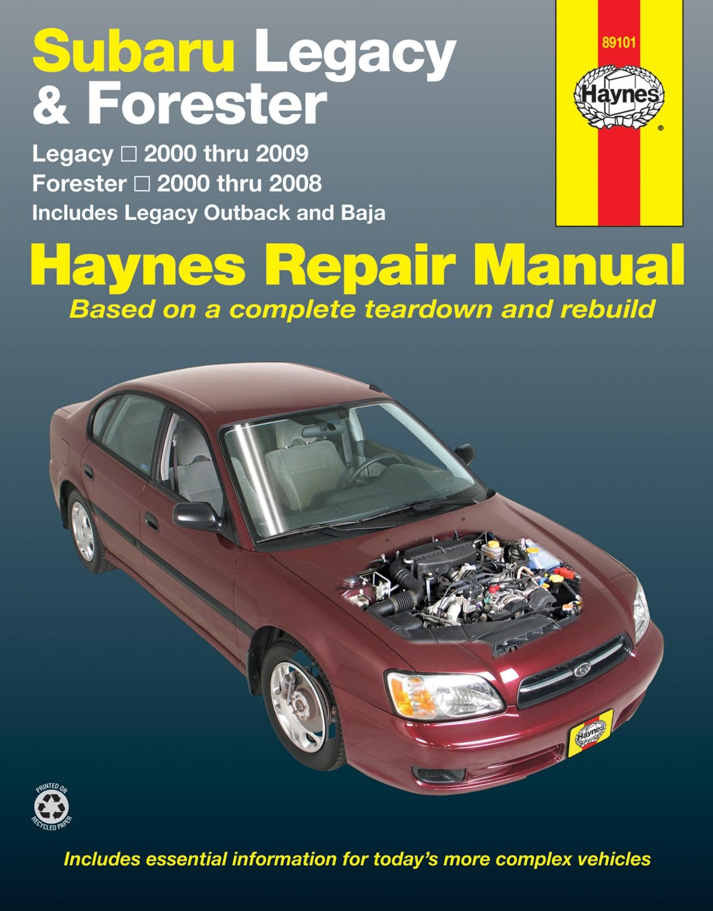 Subaru Legacy & Forester: Legacy 2000 thru 2009 - Forester 2000 thru 2008 - Includes Legacy Outback and Baja: Subaru Legacy 2000 Through 2009 - ... and siesel engine models (Haynes Manuals) von Haynes Manuals N. America, Inc.