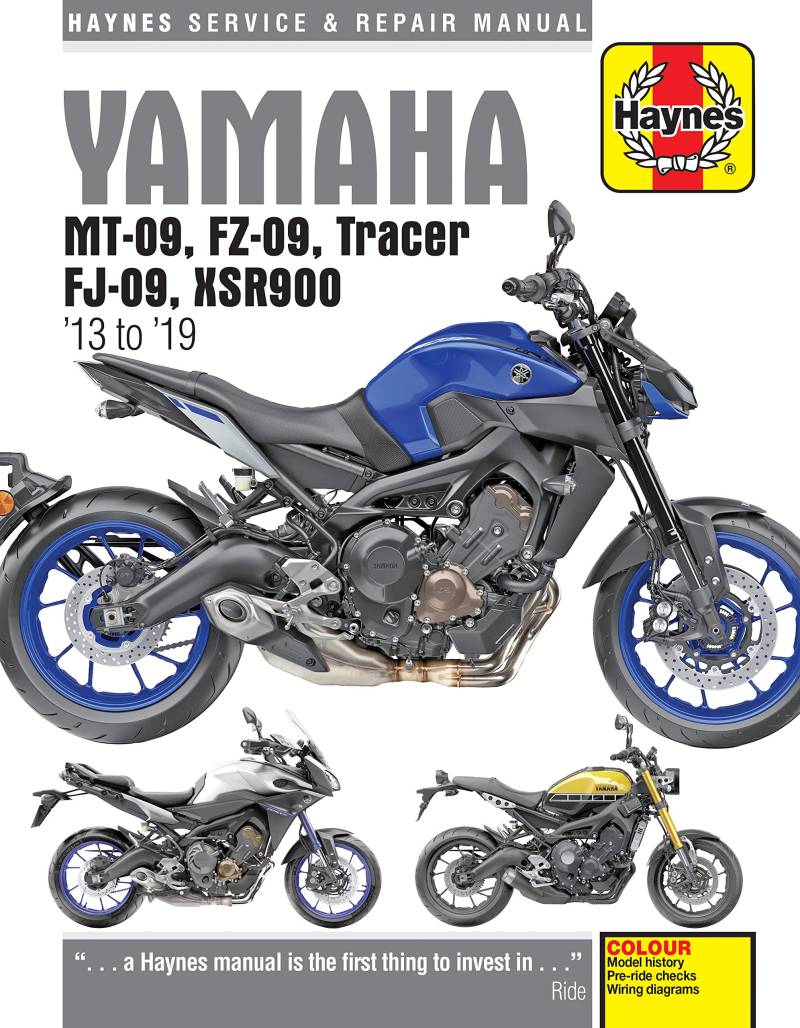 Yamaha MT-09, FZ-09, Tracer, FJ-09, XSR900 (13 -19) (Haynes Service & Repair Manual) von Haynes Manuals N. America, Inc.
