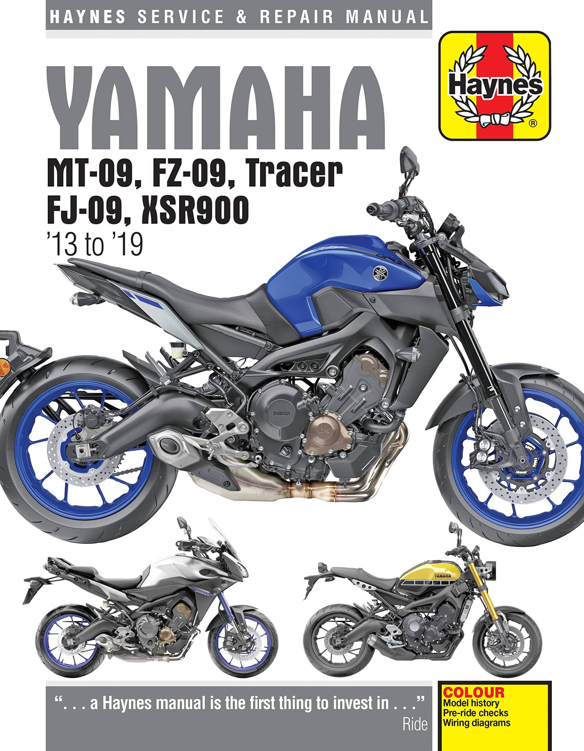 Yamaha MT-09, FZ-09, Tracer, FJ-09, XSR900 (13 -19) (Haynes Service & Repair Manual) von Haynes Manuals N. America, Inc.