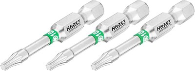 Hazet Bit - Sechskant6,3 (1/4 Zoll) - TORX® Profil - T10 -3-tlg. [Hersteller-Nr. 2223NSLG-T10/3] von Hazet