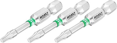 Hazet Bit - Sechskant6,3 (1/4 Zoll) - TORX® Profil - T10 -3-tlg. [Hersteller-Nr. 2223NSLG-T10/3] von Hazet