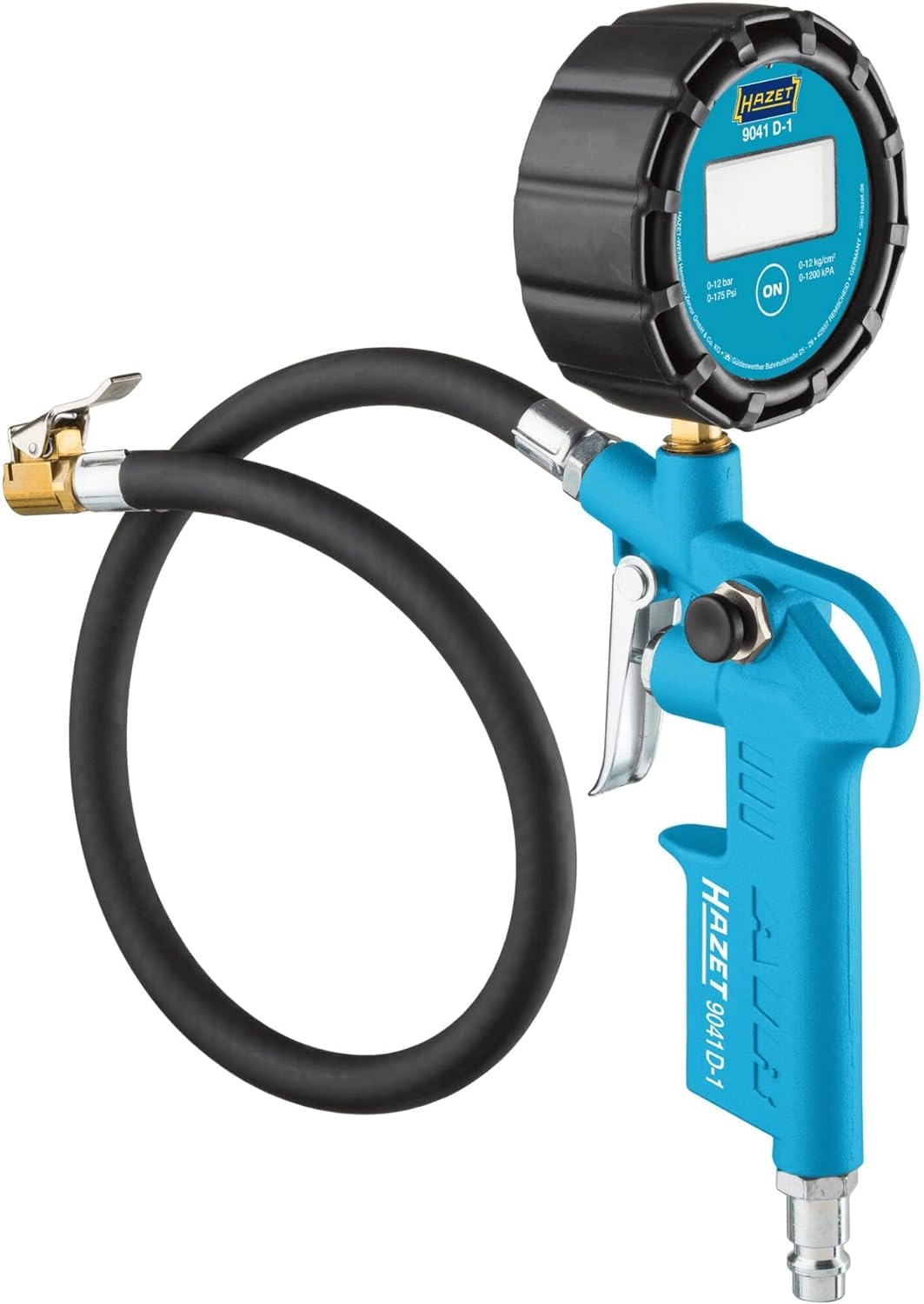 HAZET Reifenfüll-Messgerät 9041D-1 I Digitale Anzeige, beleuchtet, Messbereich: 0-12 bar, Schlauchlänge: 400 mm, Manometer-Durchmesser: 63 mm I Reifendruckprüfer für Auto, Motorrad, Lkw uvm. HAZET Reifenfüll-Messgerät 9041D-1 I Digitale Anzeige, beleuchtet, Messbereich: 0-12 bar, Schlauchlänge: 400 mm, Manometer-Durchmesser: 63 mm I Reifendruckprüfer für Auto, Motorrad, Lkw uvm. von Hazet