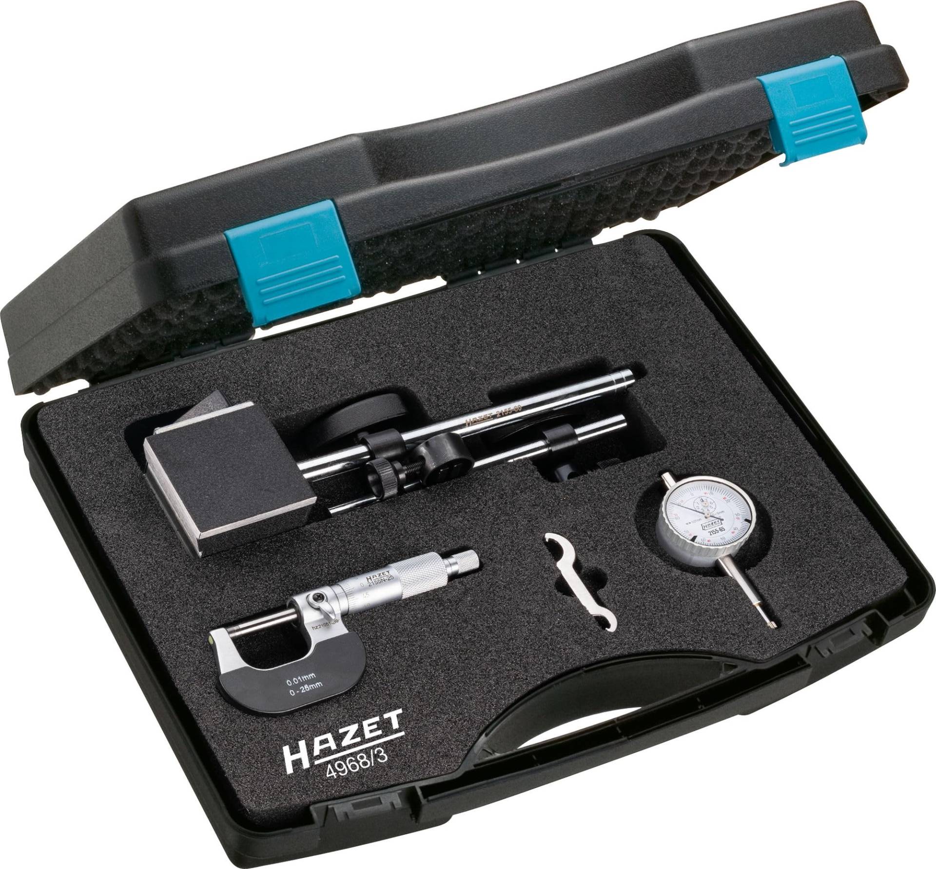 HAZET Bremsenprüf-Werkzeug-Satz 4968/3 I 3-teiliges Set I zur Kontrolle des Seitenschlags der Bremsscheiben I mit Mikrometer-Schraube zur exakten Bestimmung der Bremsscheibendicke HAZET Bremsenprüf-Werkzeug-Satz 4968/3 I 3-teiliges Set I zur Kontrolle des Seitenschlags der Bremsscheiben I mit Mikrometer-Schraube zur exakten Bestimmung der Bremsscheibendicke von Hazet