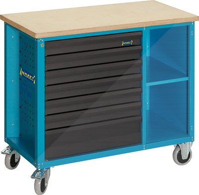 Hazet Fahrbare Werkbank - Unbefüllt - 7 Schubladen [Hersteller-Nr. 177W-7] von Hazet