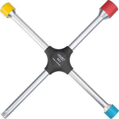Hazet Kreuzschlüssel SW 17 - 19 - 21 mm + 12,5 mm (1/2) Vierkant [Hersteller-Nr. 705V] von Hazet