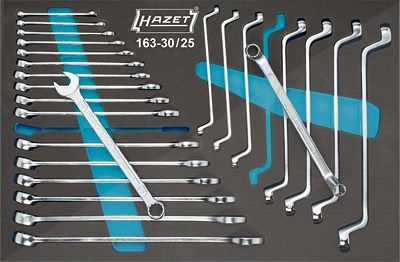 Hazet Doppel-Ringschlüssel Satz - Zwölfkant Profil, Zwölfkant -25-tlg. [Hersteller-Nr. 163-30/25] von Hazet