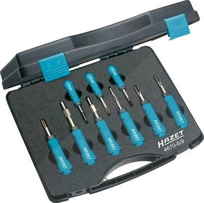 Hazet Kabelentriegeler Sortiment - Anzahl Werkzeuge: 9 [Hersteller-Nr. 4670-6/9] von Hazet