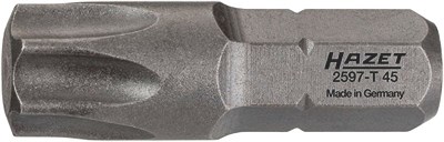 Hazet Bit - Sechskant6,3 (1/4 Zoll) - Innen TORX® Profil - T45 [Hersteller-Nr. 2597-T45] von Hazet