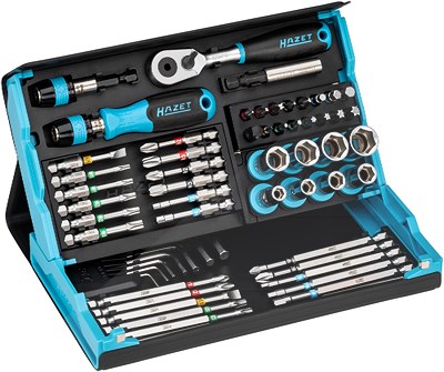 Hazet SmartCase Bit Satz - Vierkant Sechskant 6,3 mm (1/4) - 59-tlg. [Hersteller-Nr. 2200SC-32] von Hazet