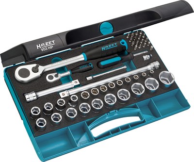 Hazet Steckschlüssel Satz 6,3mm (1/4)/12,5mm (1/2) 47 tlg. [Hersteller-Nr. 953HP] von Hazet