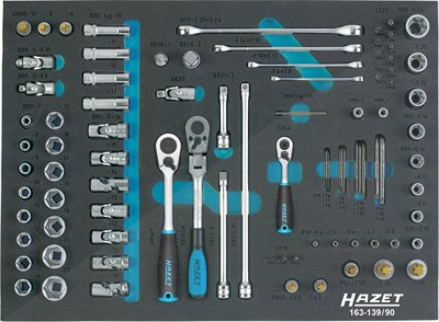 Hazet Steckschlüssel Satz - Tamper Resistant TORX®, Zwölfkant - 90-tlg. [Hersteller-Nr. 163-139/90] von Hazet