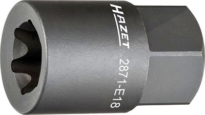 Hazet Bremssattel TORX® Einsatz - Außen-Sechskant 22mm - TORX® - E18 [Hersteller-Nr. 2871-E18] von Hazet