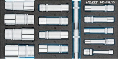 Hazet Steckschlüsseleinsatz Satz - 1/2 - Sechskant - 10 – 32 -15-tlg. [Hersteller-Nr. 163-459/15] von Hazet