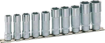Hazet Steckschlüsseleinsatz Satz - 3/8 - Sechskant - 10 – 19 -10-tlg. [Hersteller-Nr. 880LG/10H] von Hazet