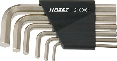 Hazet Winkelschraubendreher Satz -Sechskant Profil - 3 – 10 -6-tlg. [Hersteller-Nr. 2100/6H] von Hazet