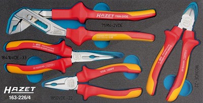 Hazet Zangen Satz - schutzisoliert - Anzahl Werkzeuge: 4 [Hersteller-Nr. 163-226/4] von Hazet