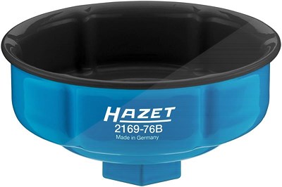 Hazet Ölfilter-Schlüssel - Vierkant 1/2 - Rillenprofil - 85.6 mm [Hersteller-Nr. 2169-76B] von Hazet