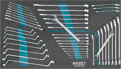 Hazet Schraubenschlüssel Satz Sechs-/Zwölfkant 6x7–21x22 - 6–24 45-tlg. [Hersteller-Nr. 163-507/45] von Hazet