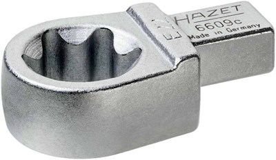 Hazet Einsteck TORX® Ringschlüssel - Einsteck-Vierkant 9x12 mm - E22 [Hersteller-Nr. 6609C-E22] von Hazet