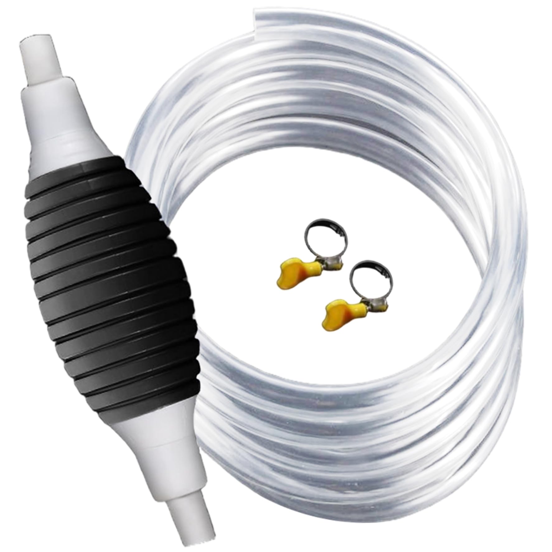 SIPHON -Pumpe Manuelle Kraftstoffübertragung Pumpe mit Press- und Metallklemmen, effizienter praktischer Flüssigkeitsübertragungs -Siphonschlauch für Benzin, Diesel, Wasser, Öl und Flüssigkeitse SIPHON -Pumpe Manuelle Kraftstoffübertragung Pumpe mit Press- und Metallklemmen, effizienter praktischer Flüssigkeitsübertragungs -Siphonschlauch für Benzin, Diesel, Wasser, Öl und Flüssigkeitse von Hbbgdiy