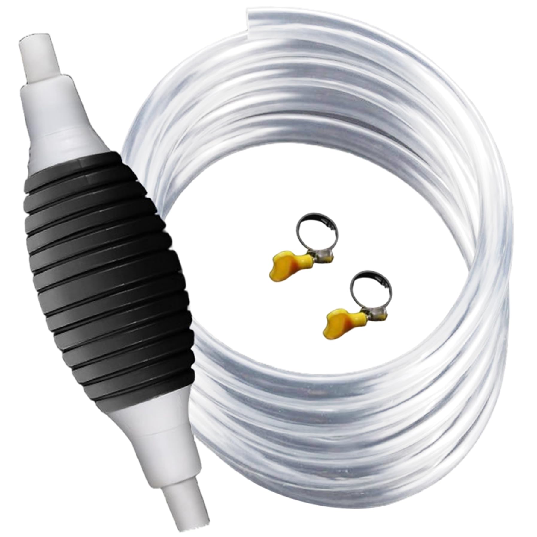 SIPHON -Pumpe Manuelle Kraftstoffübertragung Pumpe mit Press- und Metallklemmen, effizienter praktischer Flüssigkeitsübertragungs -Siphonschlauch für Benzin, Diesel, Wasser, Öl und Flüssigkeitse SIPHON -Pumpe Manuelle Kraftstoffübertragung Pumpe mit Press- und Metallklemmen, effizienter praktischer Flüssigkeitsübertragungs -Siphonschlauch für Benzin, Diesel, Wasser, Öl und Flüssigkeitse von Hbbgdiy
