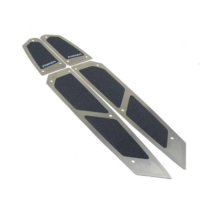HczioN Metallic Grau Aluminium Motorroller Vorder Fußrasten für Honda Forza 125 250 300 350 MF13 NSS350 2017-2023 von Homry