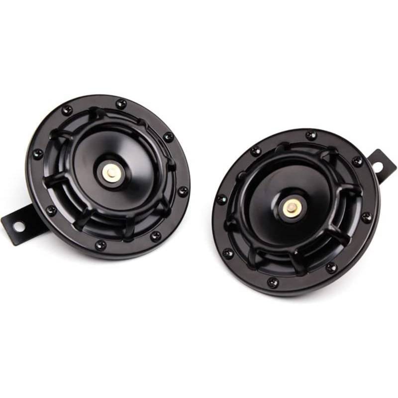 12V 118DB Universal Hochton/Niedriger Ton Doppelhorn Kit, Motorrad Auto Hupe Lautes Hupe Wasserdichtes Signalhorn Elektrische Horn für LKW Auto Motorrad Boot Cars von HeYie
