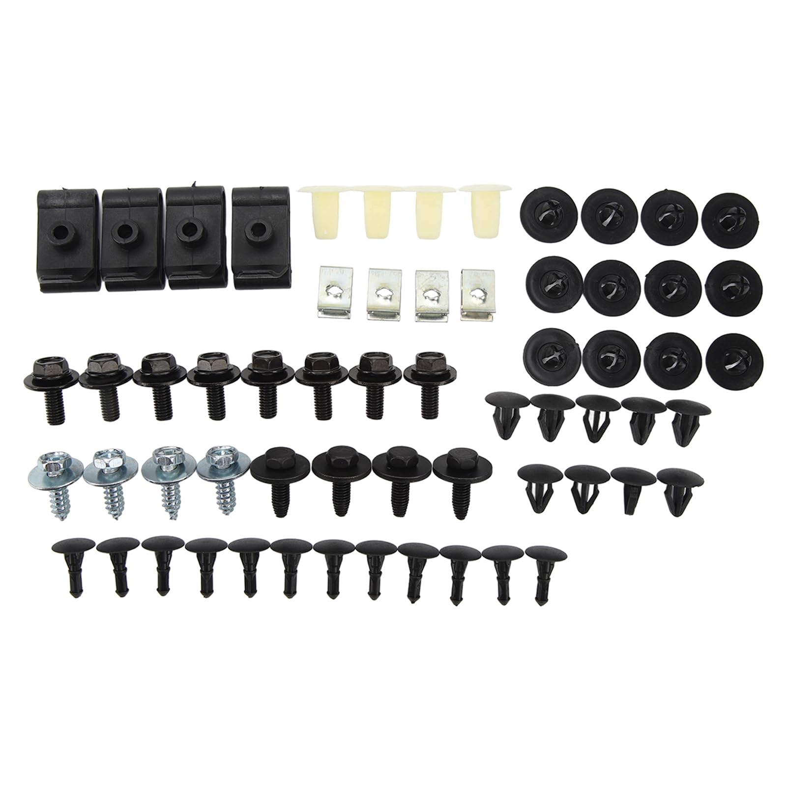 Auto-Stoßstangen-Halterungs-Set, 50 Stück, Motor-Unterabdeckungs-Halteklammern, Unterboden-Kotflügel-Tür-Stoßstangenverkleidungs-Befestigungsschraube für Avensis von Headerbs