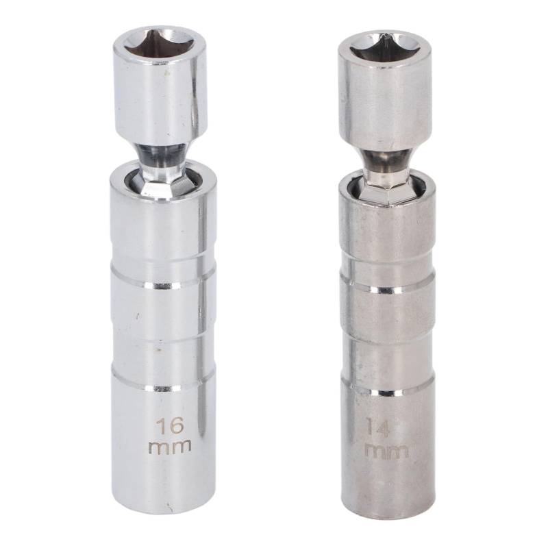 Headerbs 14 Mm 16mm Antriebsbuchse Set FastenerDriveBit CR V Silber für -Auto -Enthusiasten Magnetic Zündkerze von Headerbs