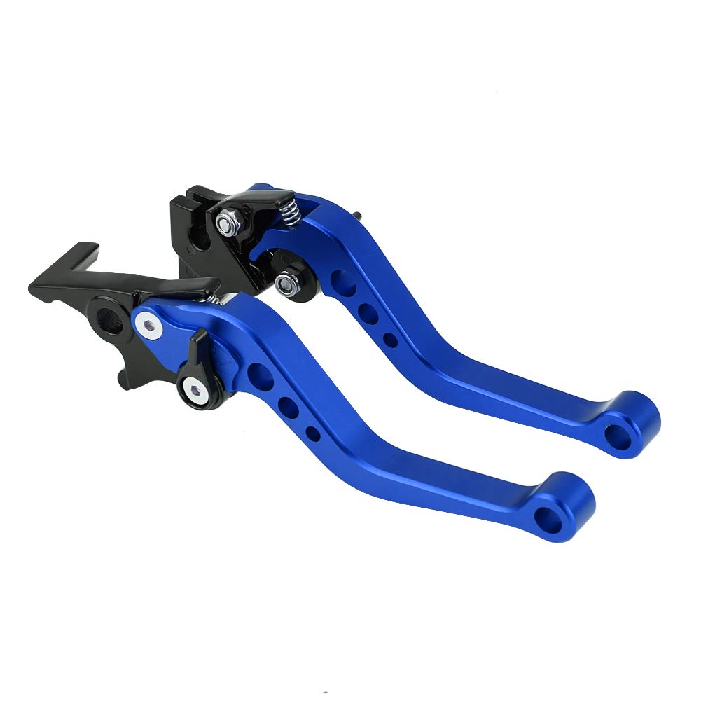 Headerbs Paar CNC-Aluminium-Motorrad-Kupplungs-Trommelbremshebel-Griff Trommelbremshebel-Kupplungsbremshebel-Griff Passend für die Meisten Motorräder(Blau) von Headerbs