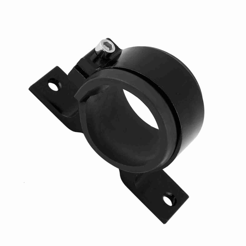 Kraftstoff Pumpe Halterung, Aluminium Legierung 50mm Auto Kraftstoff Pumpe Halterung Einfilter Klemme Wiege Kraftstoff Pumpe Klemme (Schwarz) von Headerbs