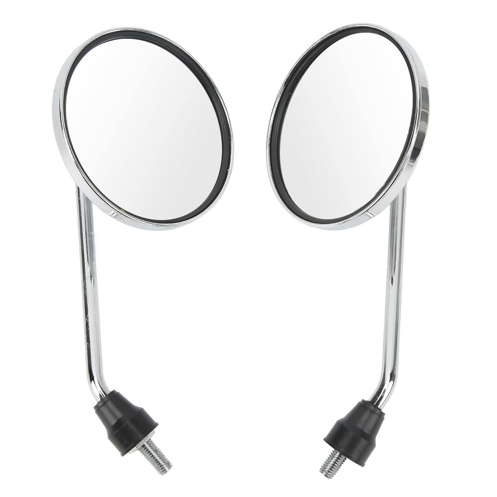 Motorrad-Außenspiegel, 2 Stück, Motorrad-Rückspiegel, 8 Mm Gewinde, Verchromt, Rund, Universell für Straßenräder, ATV, Roller Motorrad-Außenspiegel, 2 Stück, Motorrad-Rückspiegel, 8 Mm Gewinde, Verchromt, Rund, Universell für Straßenräder, ATV, Roller von Headerbs