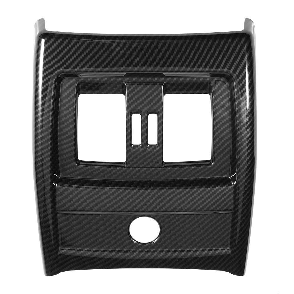 Verkleidung für Hintere Lüftungsöffnungen, Kohlefaser-Stil Verkleidung für Lüftungsabdeckung der Rücksitz-Klimaanlage für 3 4er F30 F34 13-18 von Headerbs