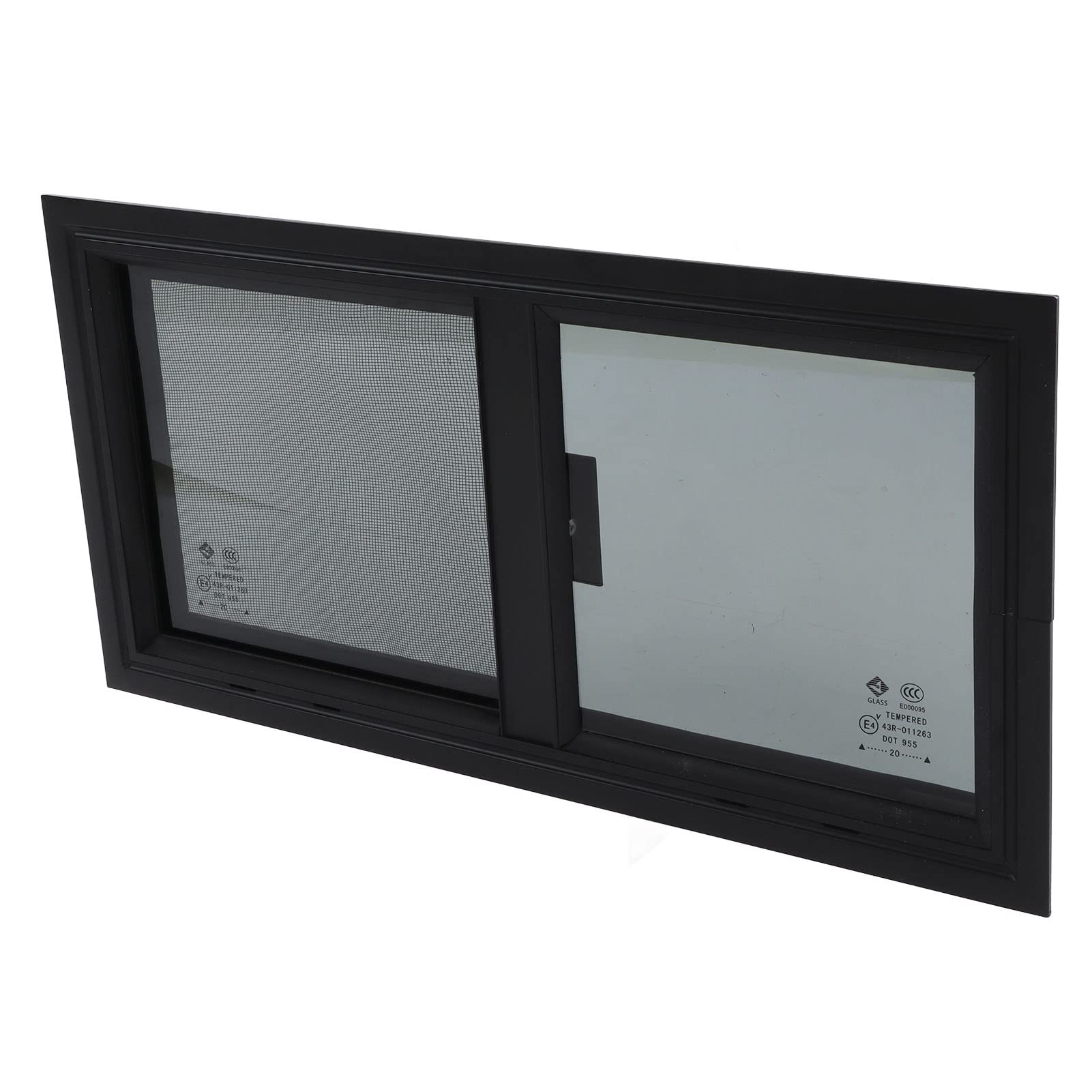 Wohnmobilfenster, Ersatz für Horizontal Verschiebbare Wohnmobilfenster mit Sichtschutznetz für Wohnmobilanhänger, 21,65 X 10,24 Zoll von Headerbs