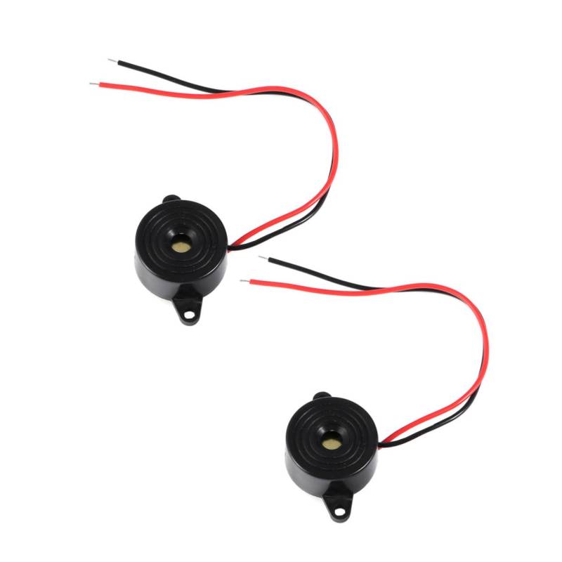 Healifty 2 Stück Summerspannung Piezoelektrische Scheibe Piezo Alarm Piezo Lautsprecher Piezo Sensor Elektronische Warnglocken Rentiermotor Piezo Piepser Vibrationsmotor Schlüsselanhänger von Healifty