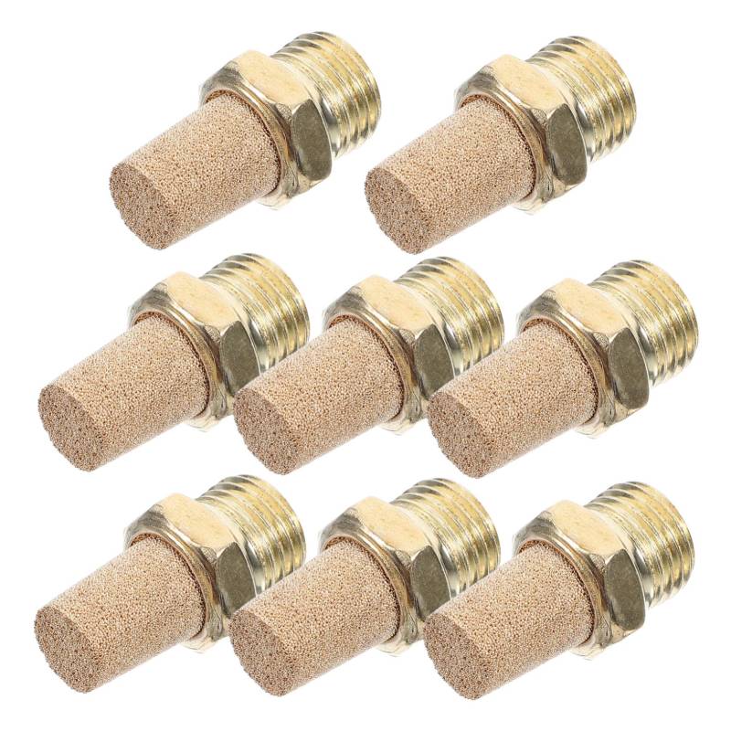 Healifty 8 Stück Magnetventilfilter Zylinderverschraubung Zylindergewinde Magnetventile Zylinderteile Magnetventilersatz Magnetschalldämpferventile Ersatz Golden Copper von Healifty