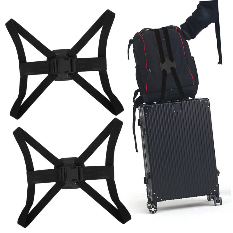 Healvian 2 Stück Kreuzpackgurt Gepäckgurte Für Koffer Befestigung Verstellbare Taschen Für Reisegepäck Verbindungsgurte Reise Für Gepäck Spanngurte Halten Sie Den Bungee Gurt Sicher Nylon von Healvian