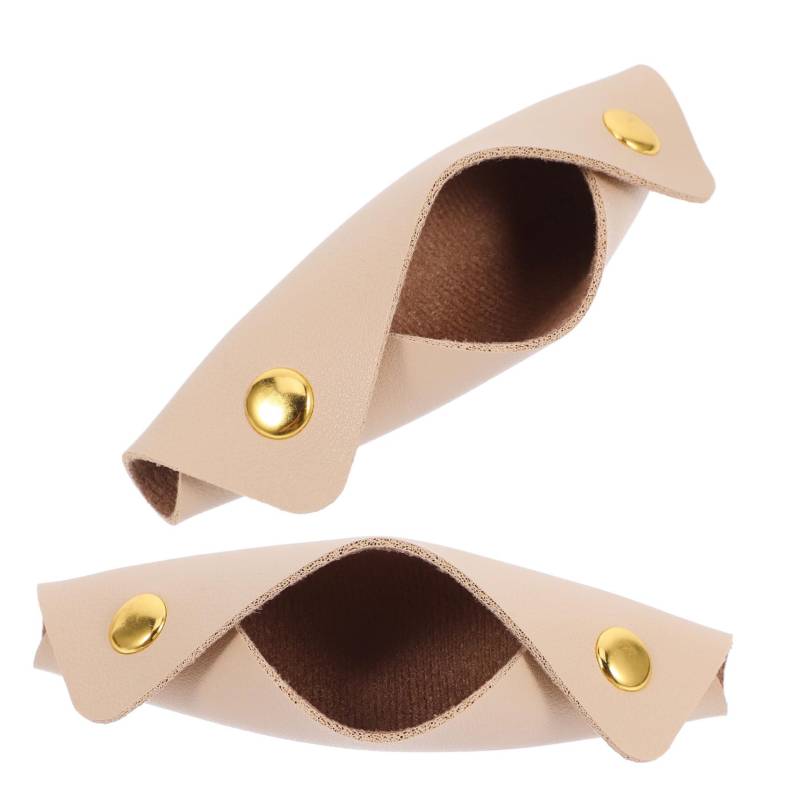 Healvian 2 Stück Taschentragehandschuhe Schutz Für Handtaschen Und Koffer Schutzhülle Für Reisen Zwei Taschengurte Schutzgriffe Gepäcktaschengriffe Tragetaschen Für Leder Beige von Healvian