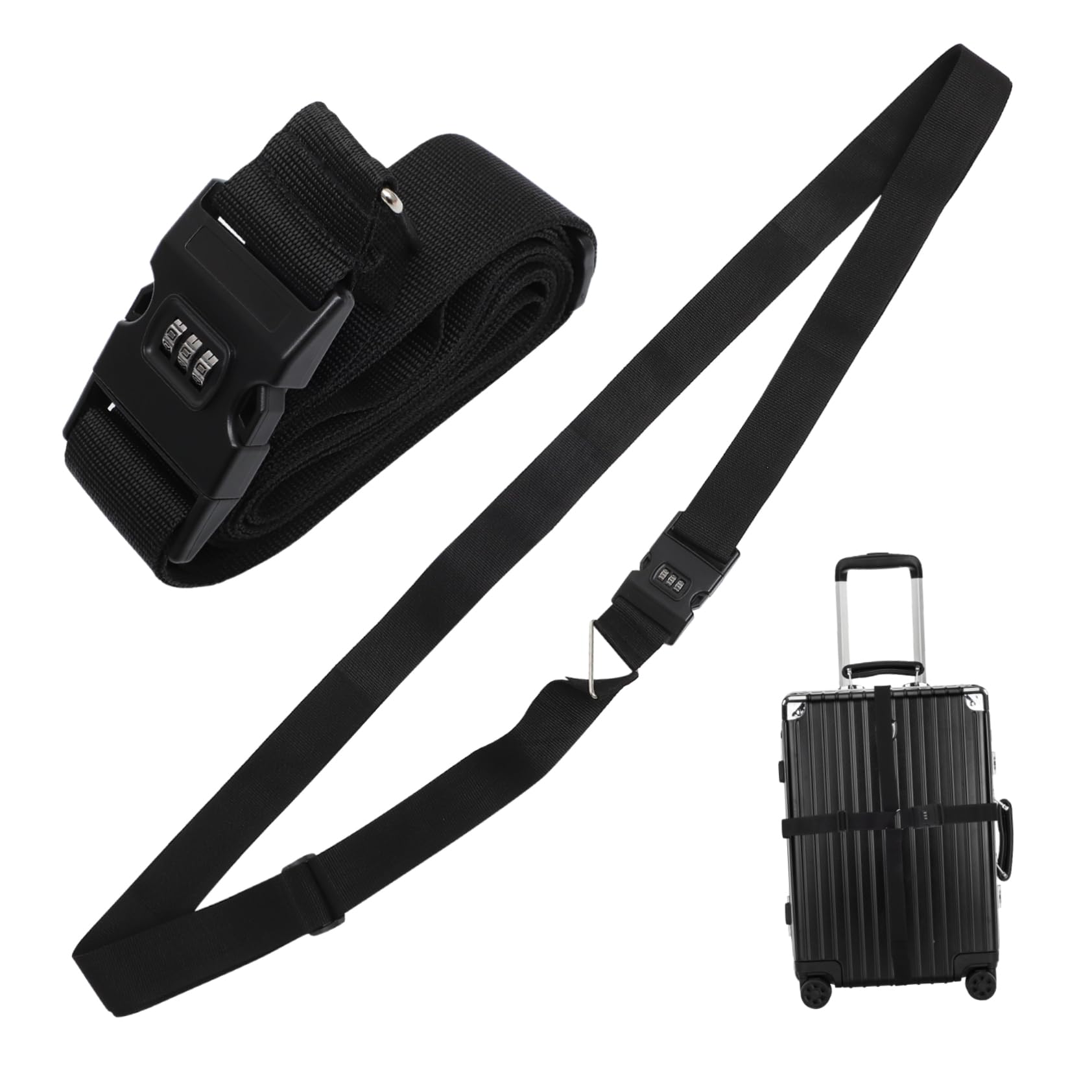 Healvian Koffergurte Riemen mit Schnalle Gepäckgürtel sup Gepäckgurtband tragen Gepäckgurte Verschlussband Verstellbarer Reisepackgürtel Reisegurte Rostfreier Stahl Black Healvian Koffergurte Riemen mit Schnalle Gepäckgürtel sup Gepäckgurtband tragen Gepäckgurte Verschlussband Verstellbarer Reisepackgürtel Reisegurte Rostfreier Stahl Black von Healvian